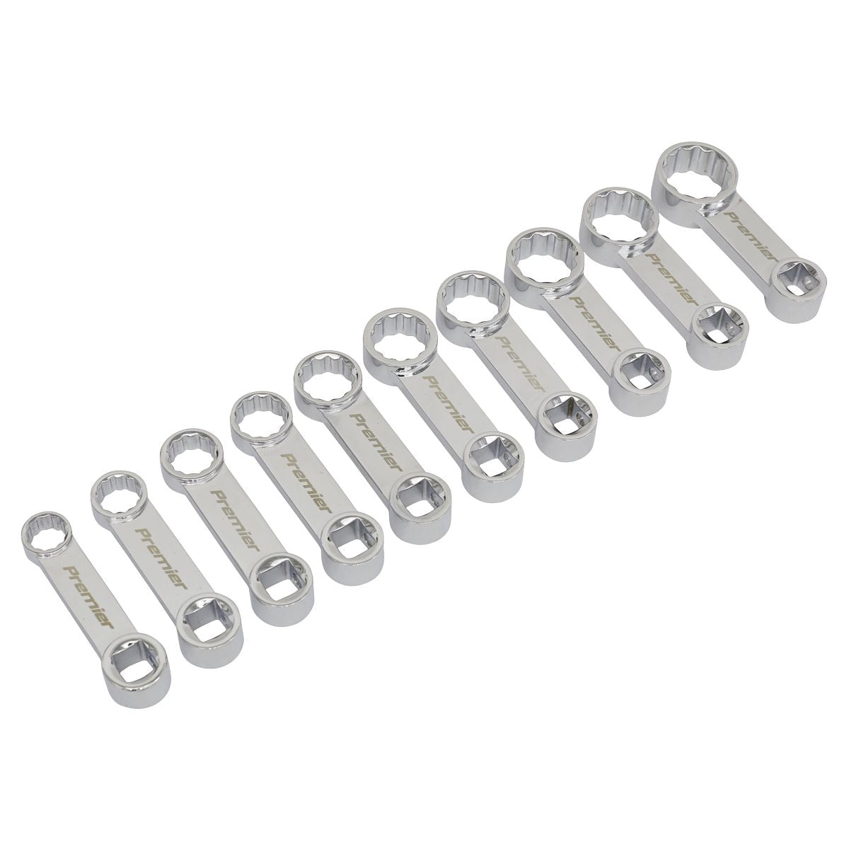 Sealey Premier Torque Adaptor Spanner Set 3/8"Sq Drive 10pc - Image 1