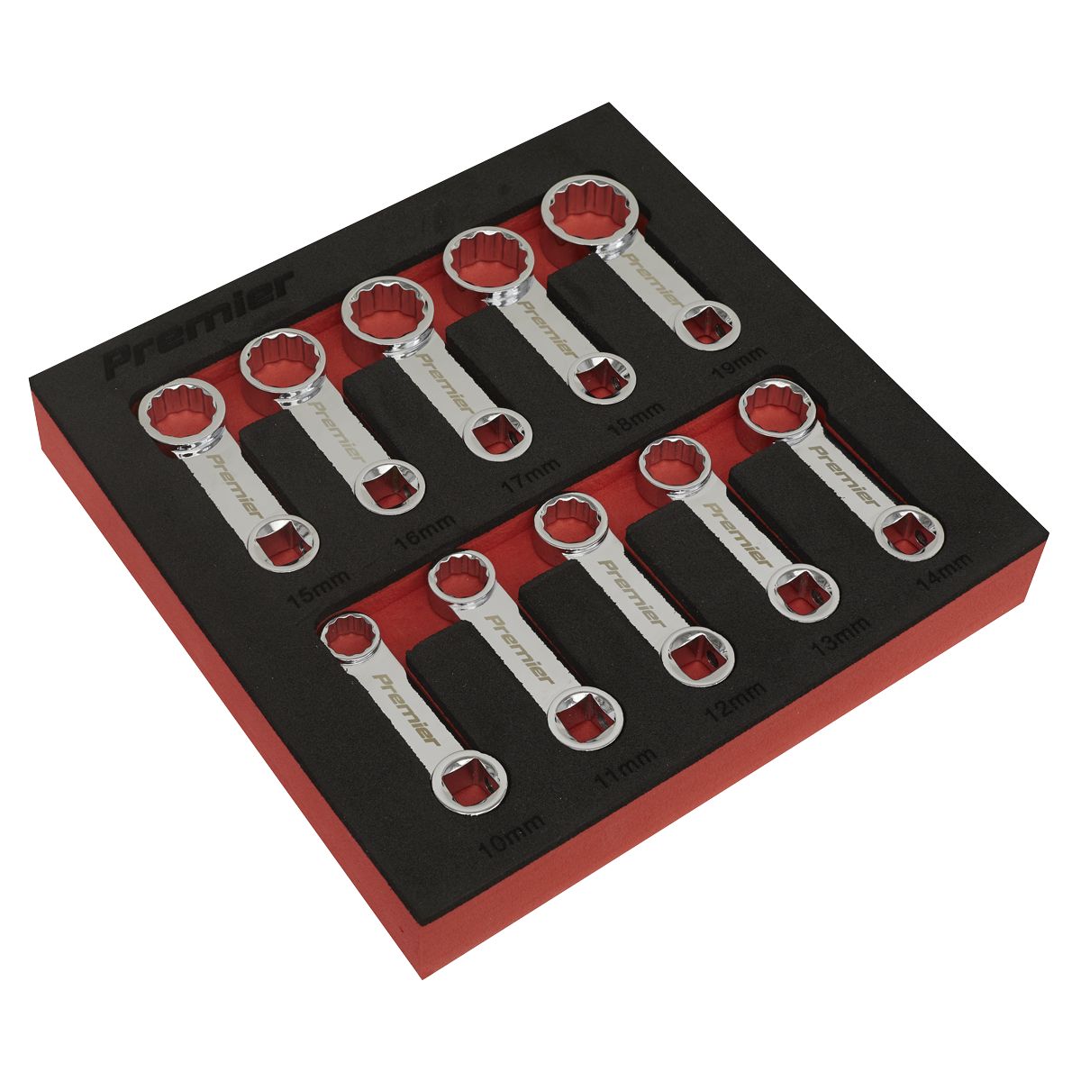Sealey Premier Torque Adaptor Spanner Set 3/8"Sq Drive 10pc - Image 5