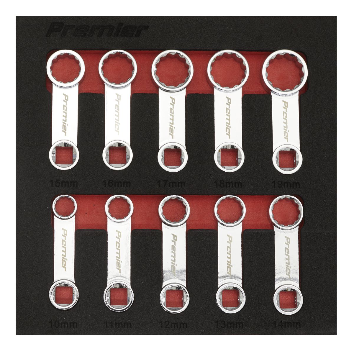 Sealey Premier Torque Adaptor Spanner Set 3/8"Sq Drive 10pc - Image 6