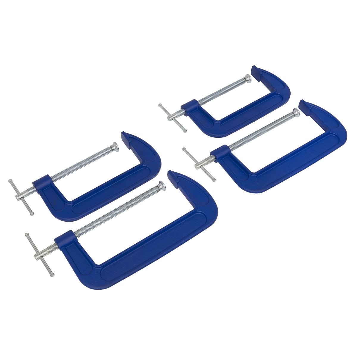 Sealey G-Clamp Set 150mm & 200mm 4pc - Image 1