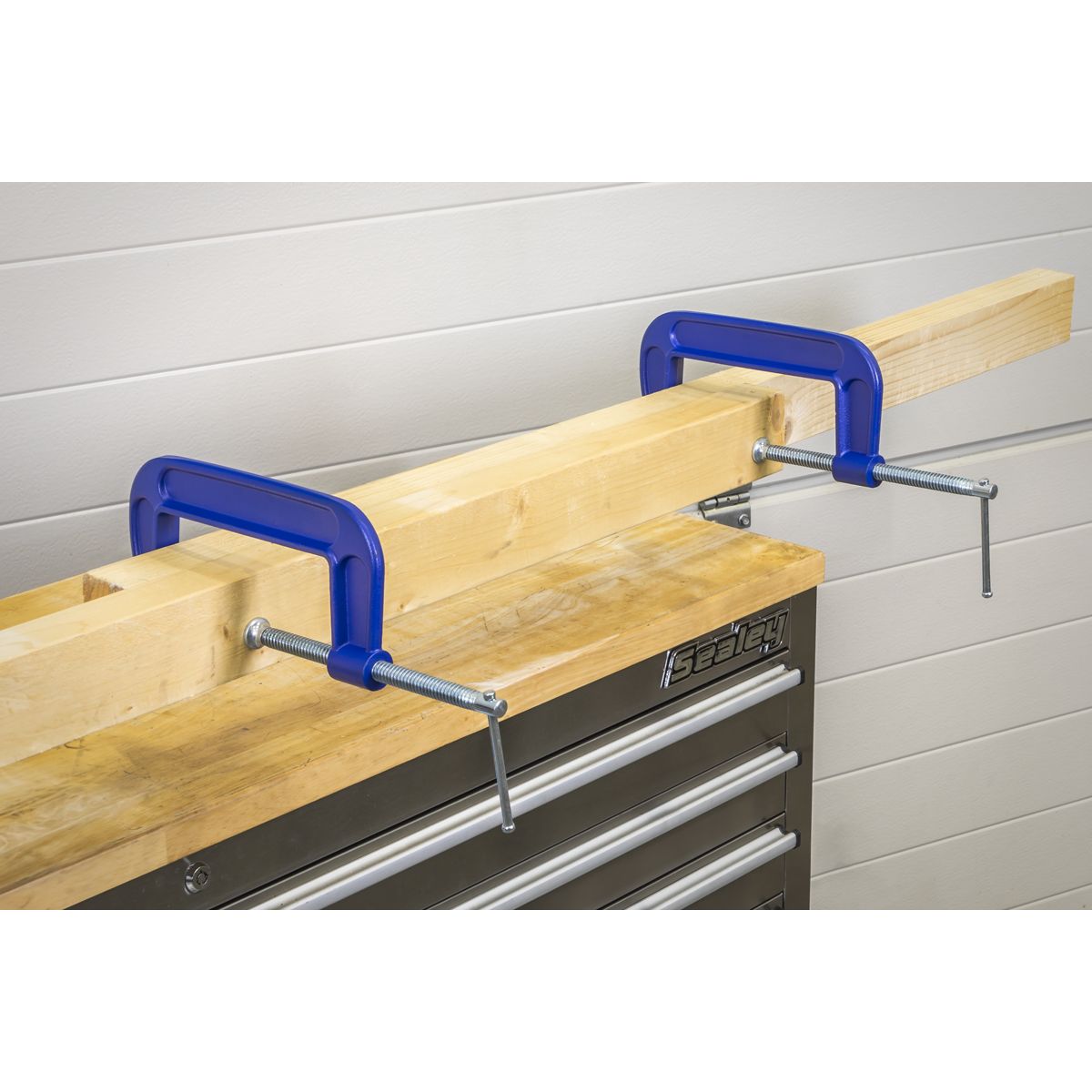 Sealey G-Clamp Set 150mm & 200mm 4pc - Image 5
