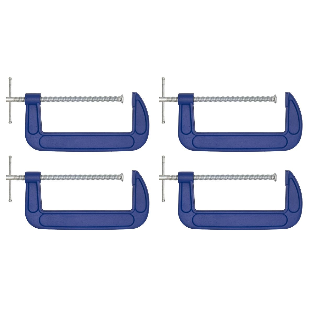 Sealey G-Clamp Set 200mm 4pc - Image 1