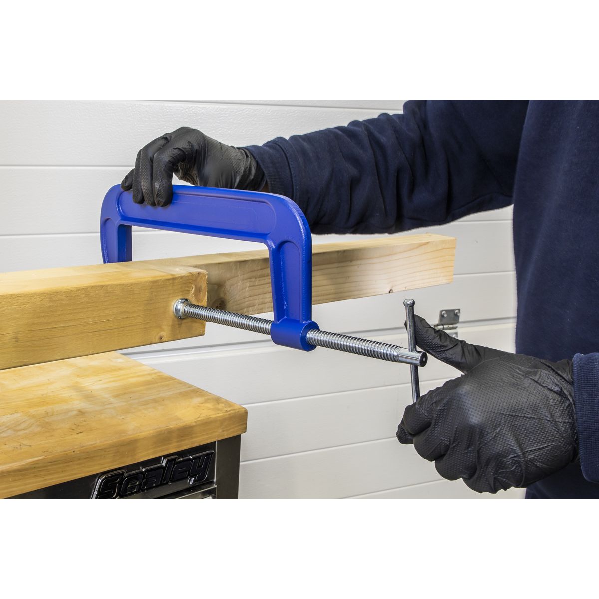 Sealey G-Clamp Set 200mm 4pc - Image 2