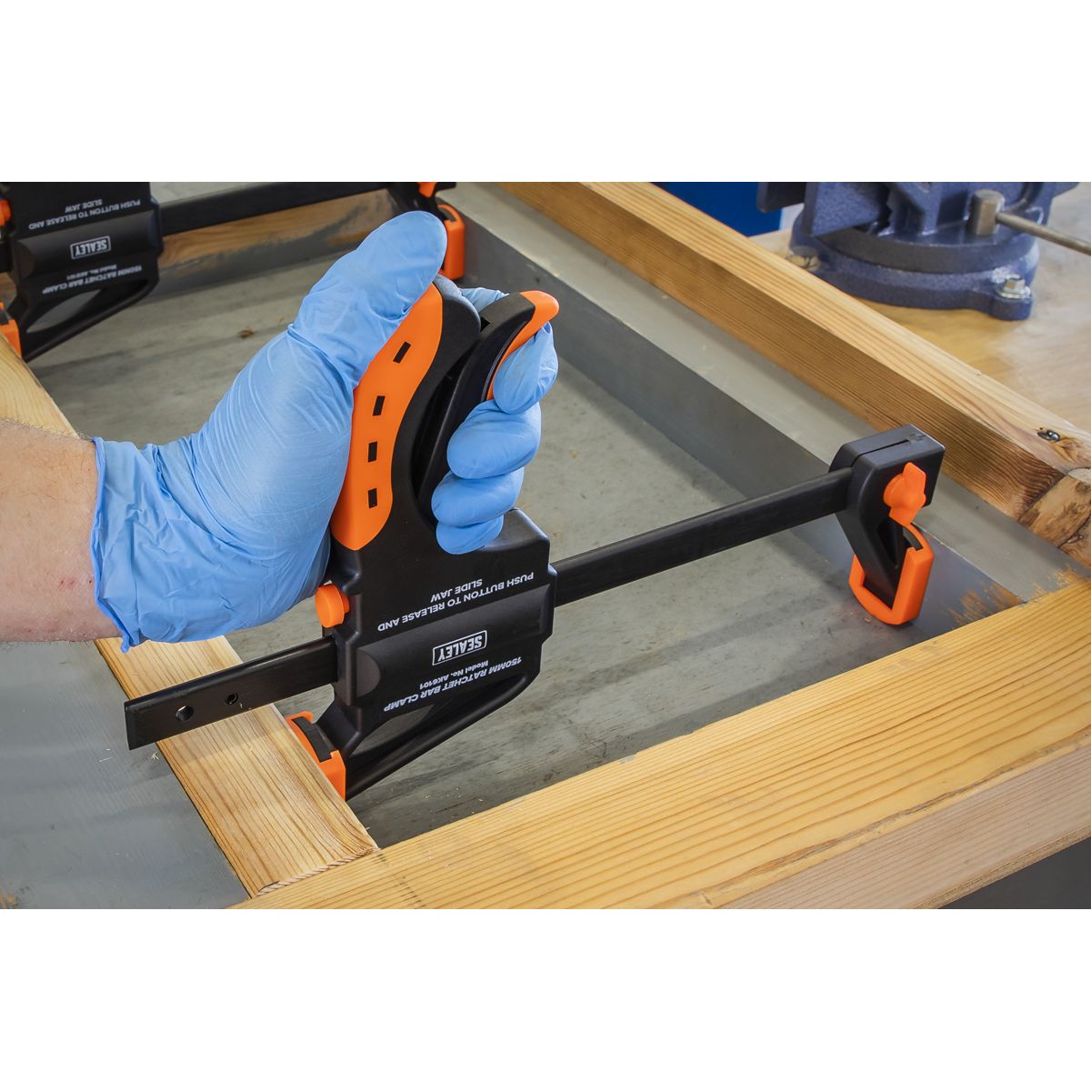Sealey Ratchet Bar Clamp Set 150mm 4pc - Image 6