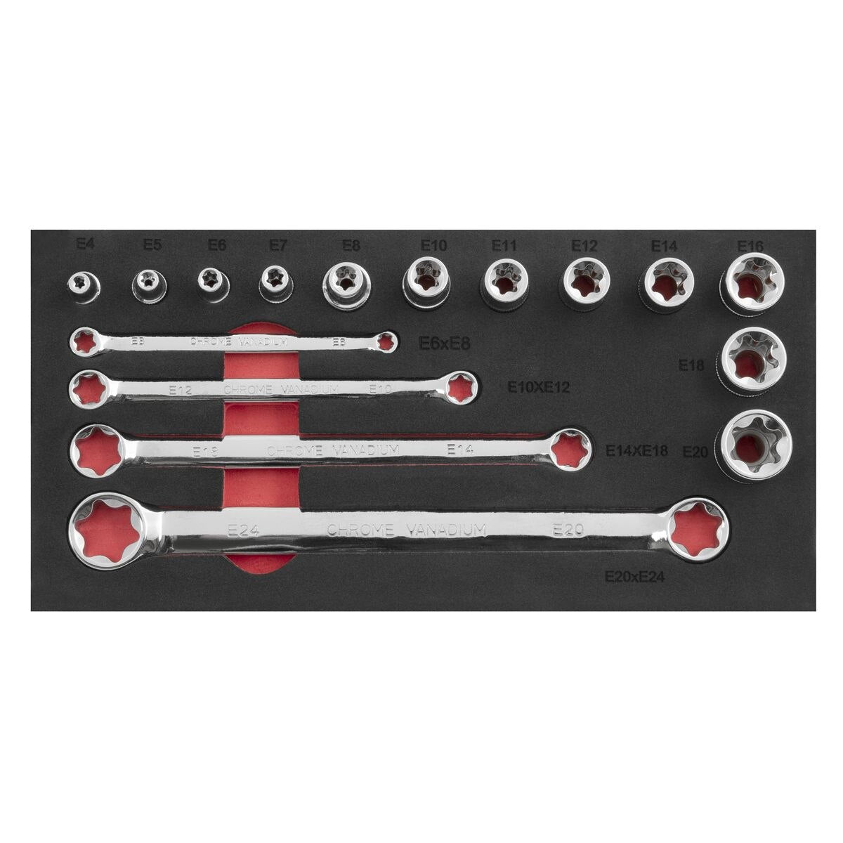 Sealey Premier TRX-Star* 3/8"Sq Drive Socket & Spanner Set 16pc - Image 3