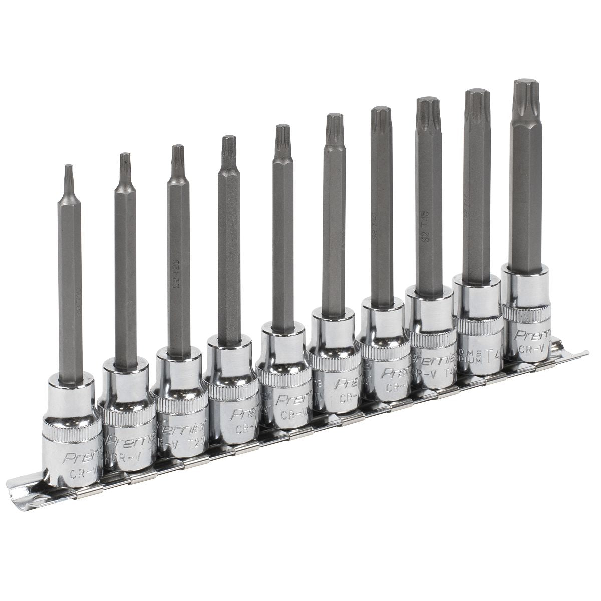 Sealey Premier TRX-Star* Socket Bit Set 3/8"Sq Drive 95mm 10pc - Image 1