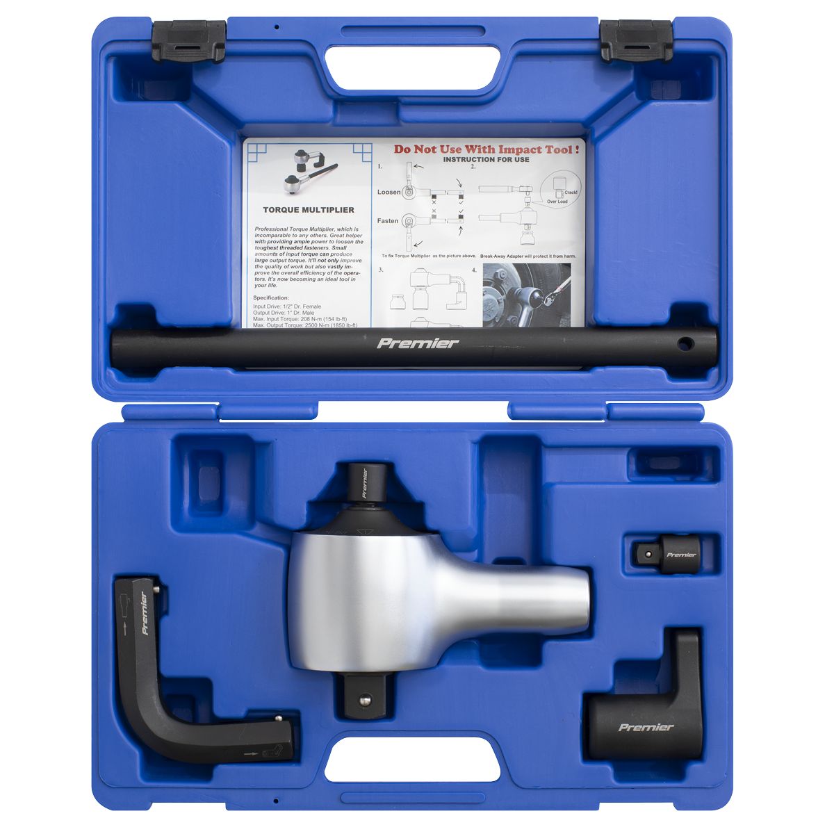 Sealey Premier Torque Multiplier Set 1/2"-1"Sq Drive 7pc - Image 5