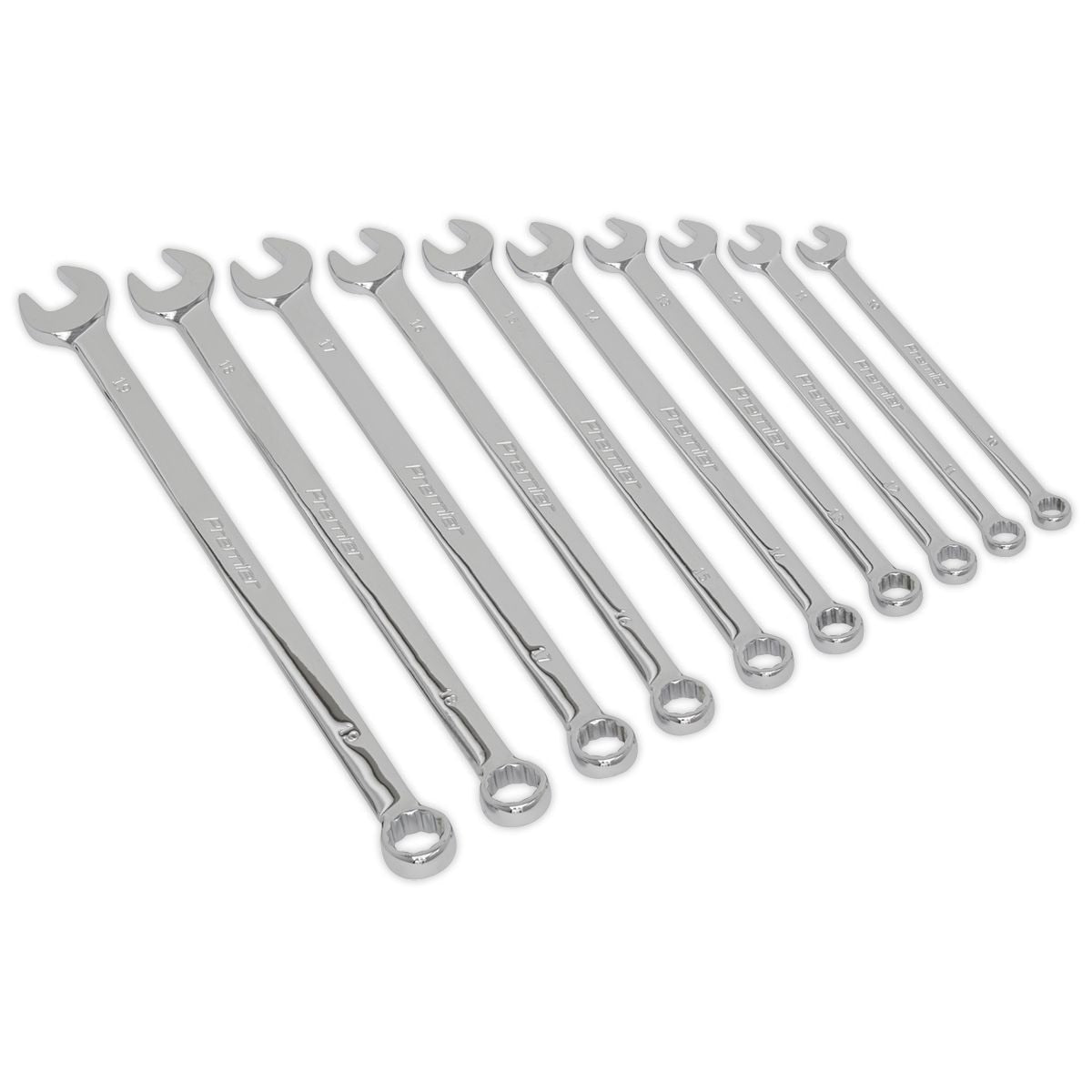 Sealey Premier Extra-Long Combination Spanner Set 10pc - Image 1