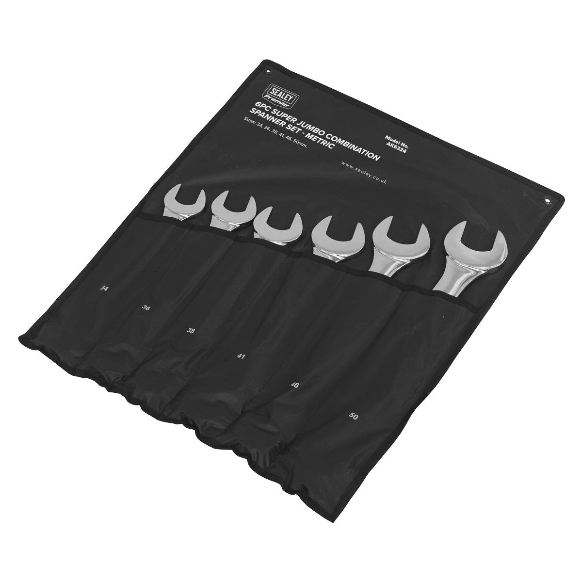 Sealey Premier Super Jumbo Combination Spanner Set 6pc - Image 5