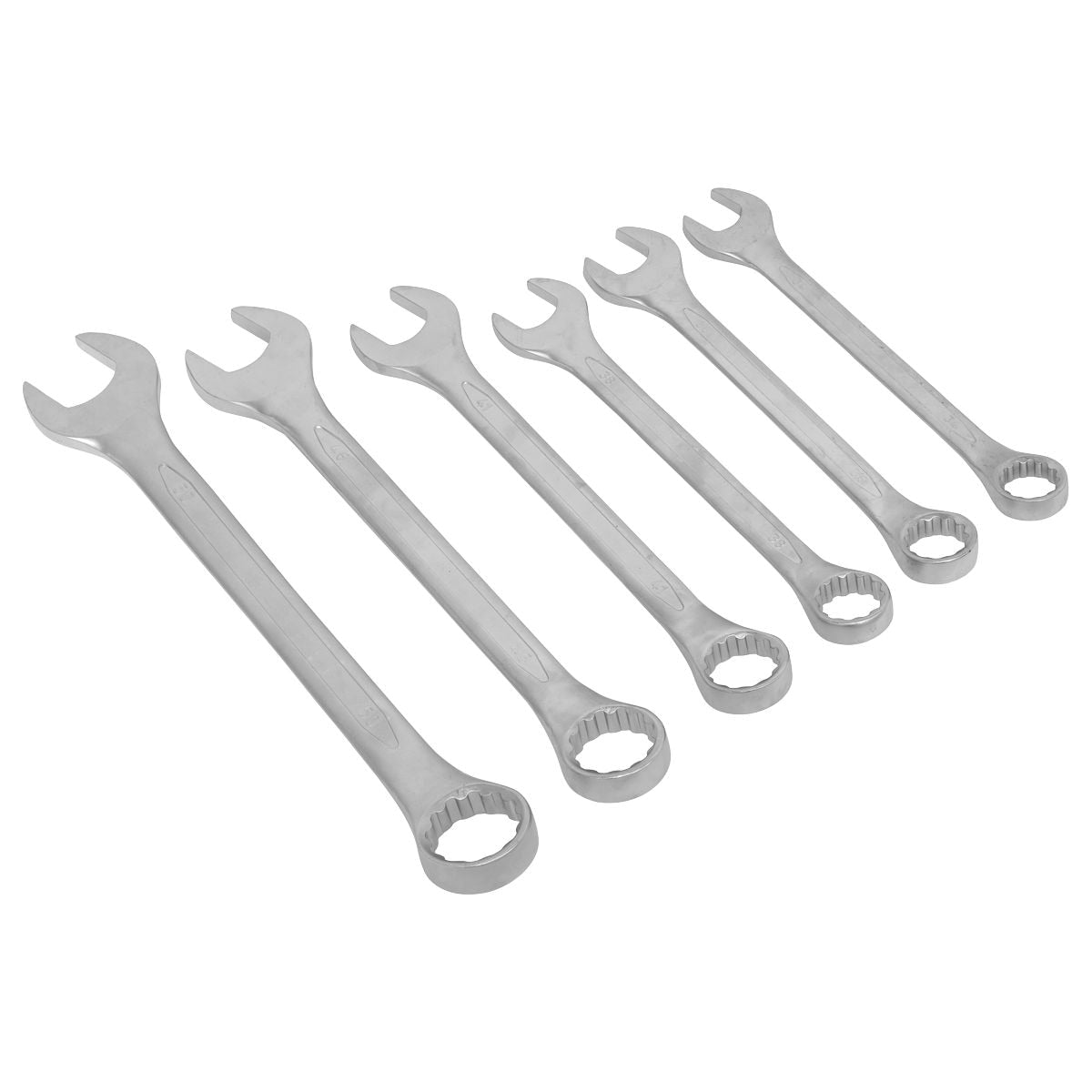 Sealey Premier Jumbo Combination Spanner Set 6pc - Image 1