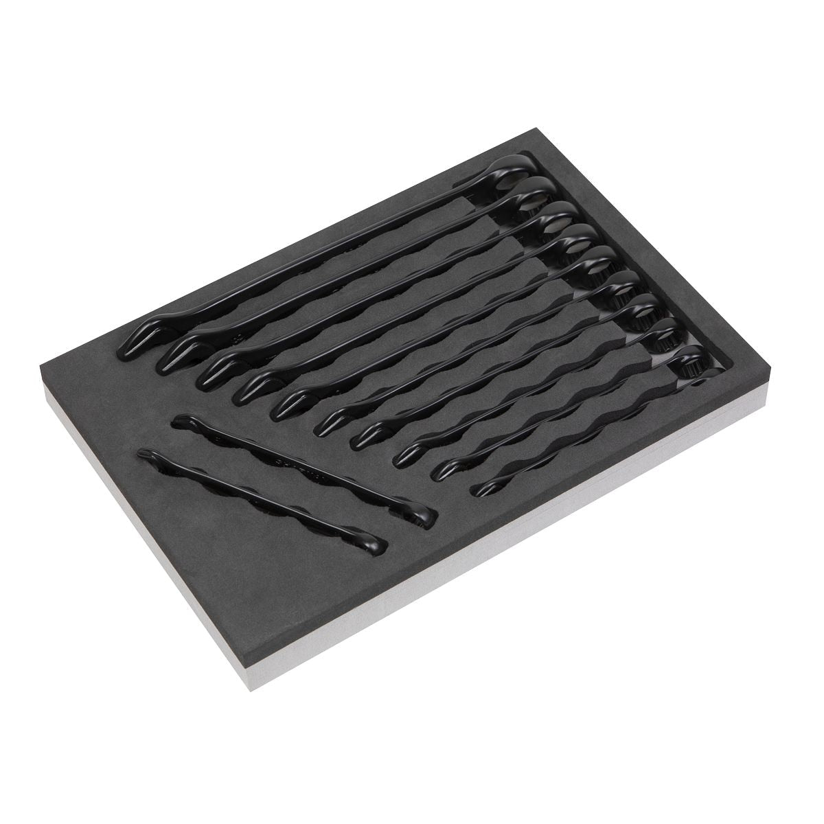 Sealey Premier Black Combination Spanner Set 12pc - Image 1