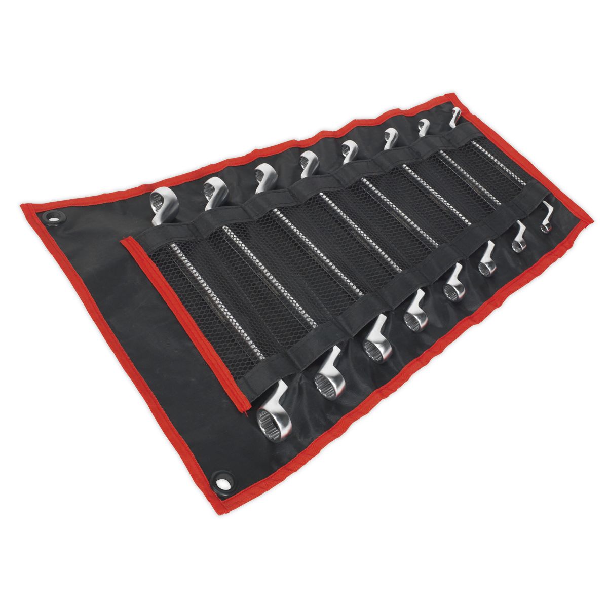 Sealey Premier Offset Double End Ring Spanner Set 8pc - Image 2