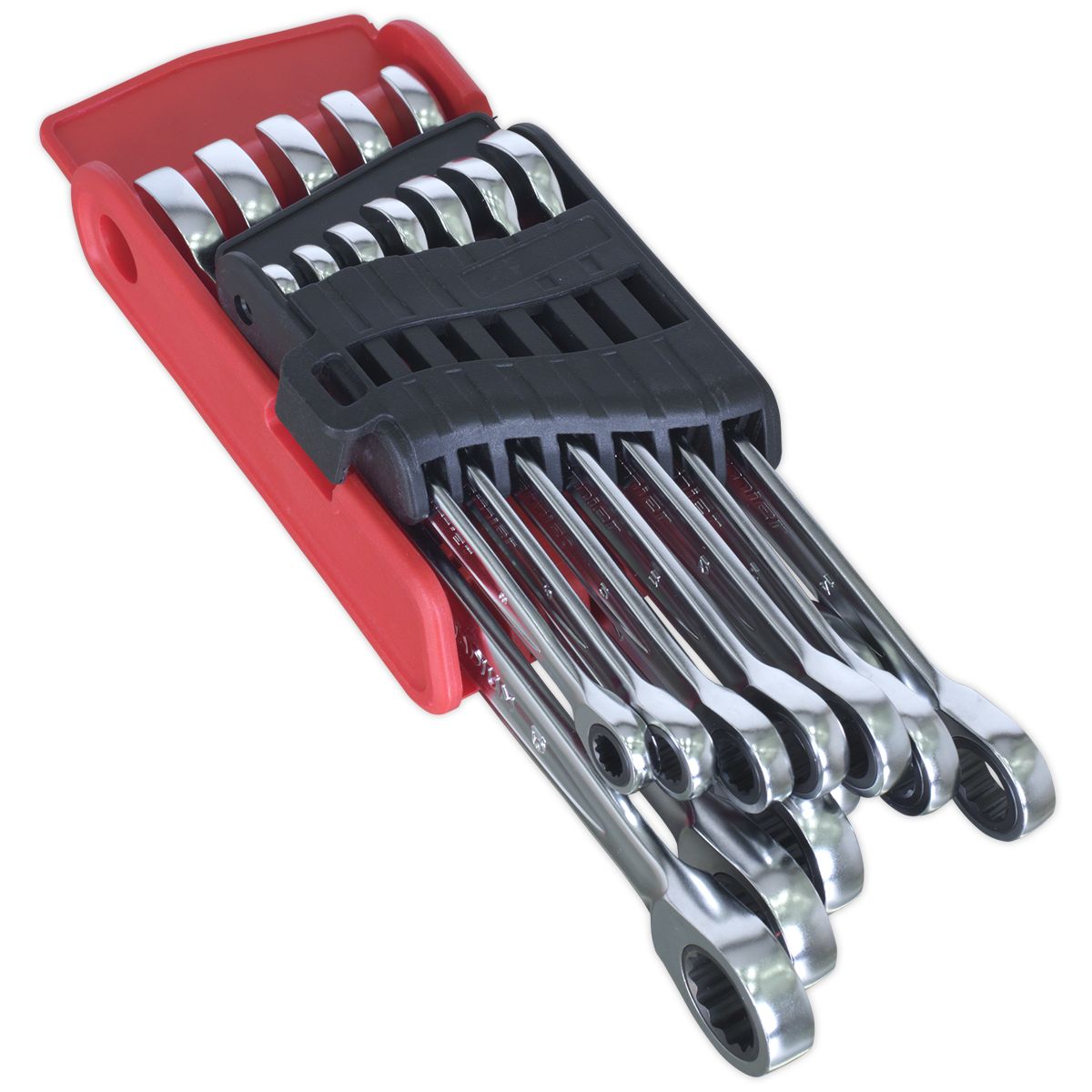 Sealey Premier Platinum Ratchet Combination Spanner Set 12pc - Image 2