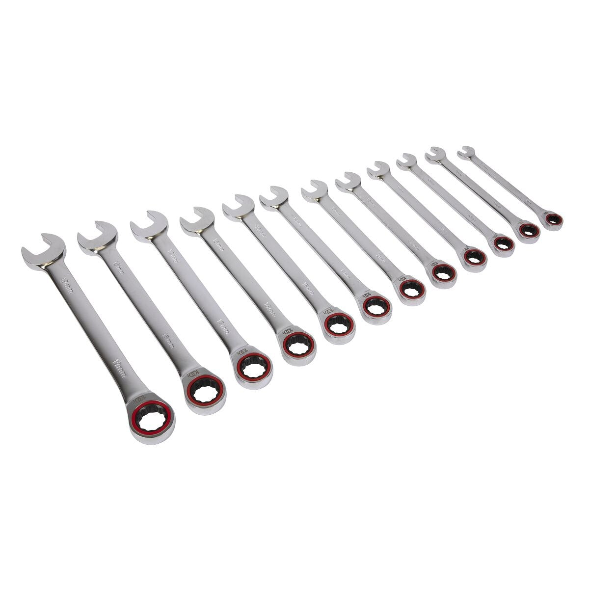 Sealey Premier Platinum Ratchet Combination Spanner Set 12pc - Image 6