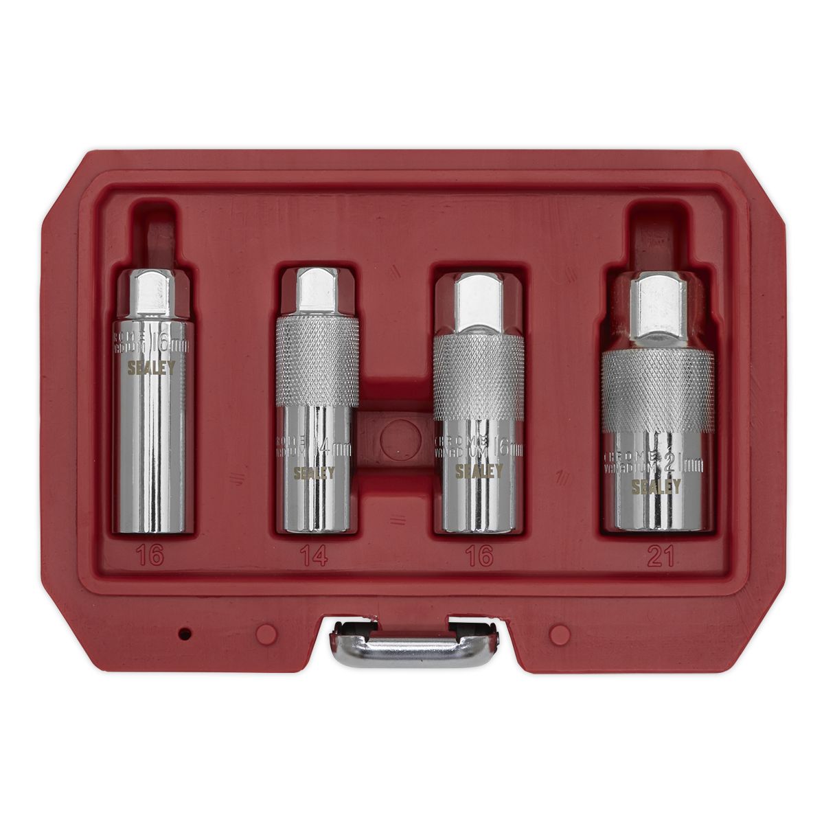 Sealey Magnetic Spark Plug Socket Set 3/8"Sq Drive 4pc - Image 5