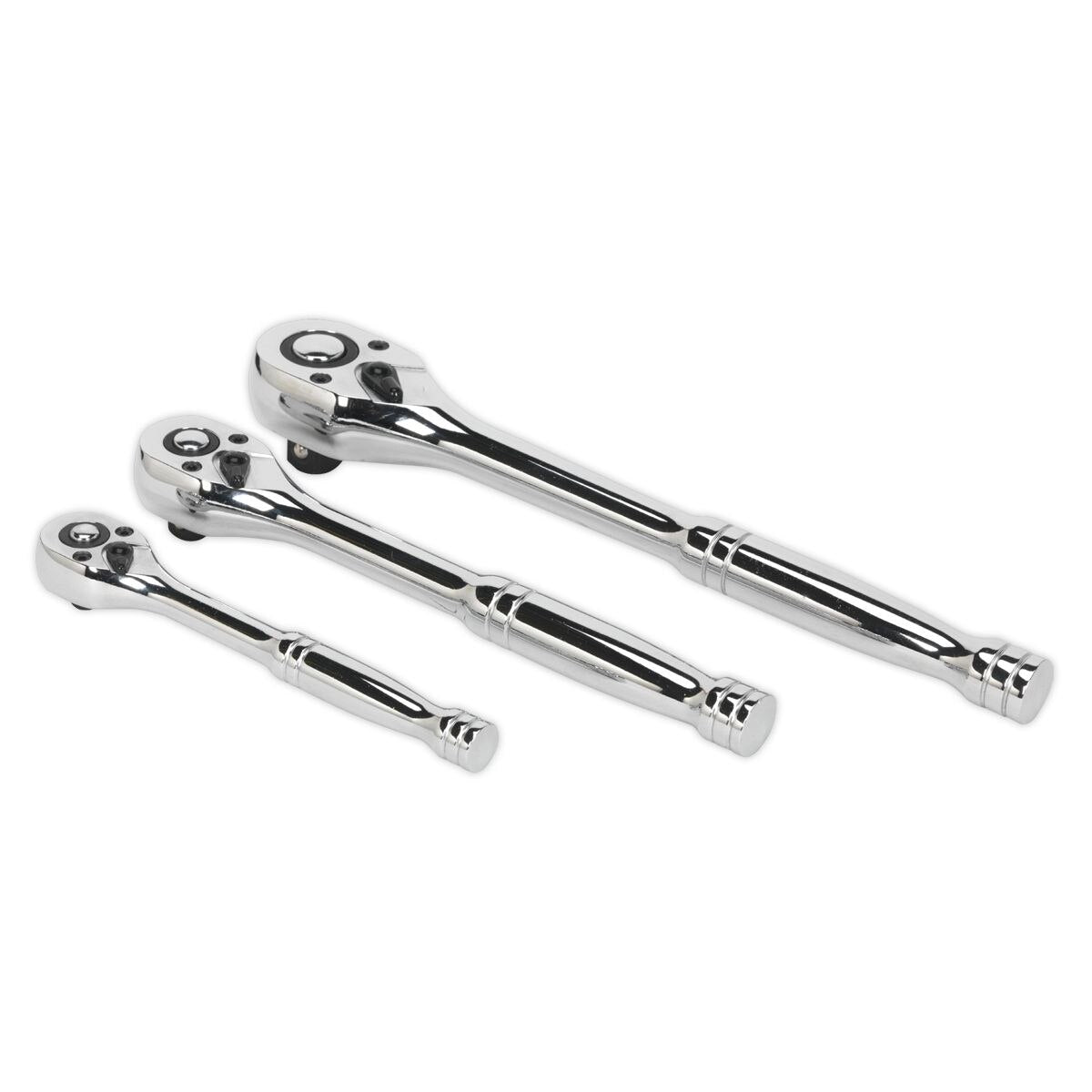 Sealey Premier Pear-Head Ratchet Wrench Set with Flip Reverse 3pc - Image 5
