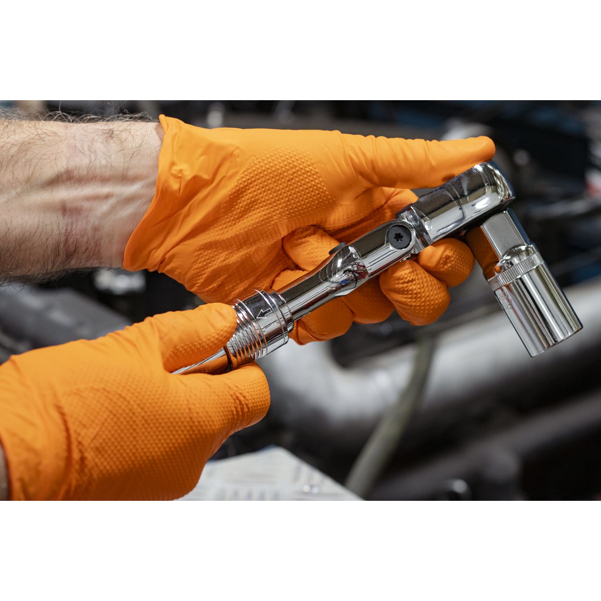 Sealey Premier Locking Flexi-Head Extendable Ratchet Wrench 1/2"Sq Drive - Image 9