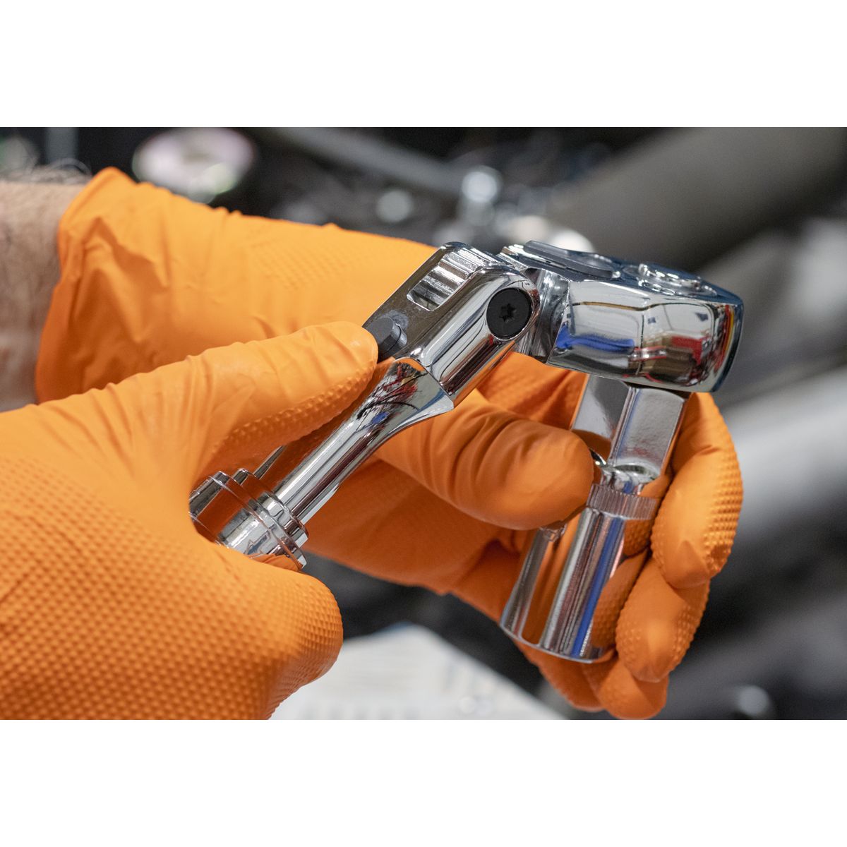 Sealey Premier Locking Flexi-Head Extendable Ratchet Wrench 1/2"Sq Drive - Image 10