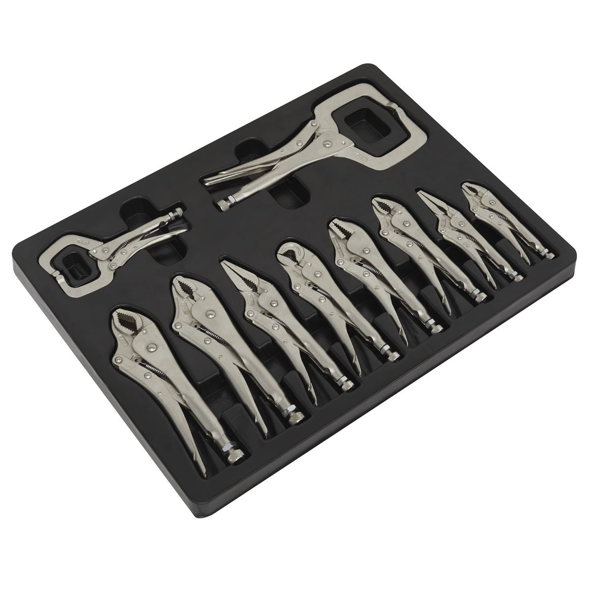Sealey Premier Locking Pliers Set 10pc - Image 1