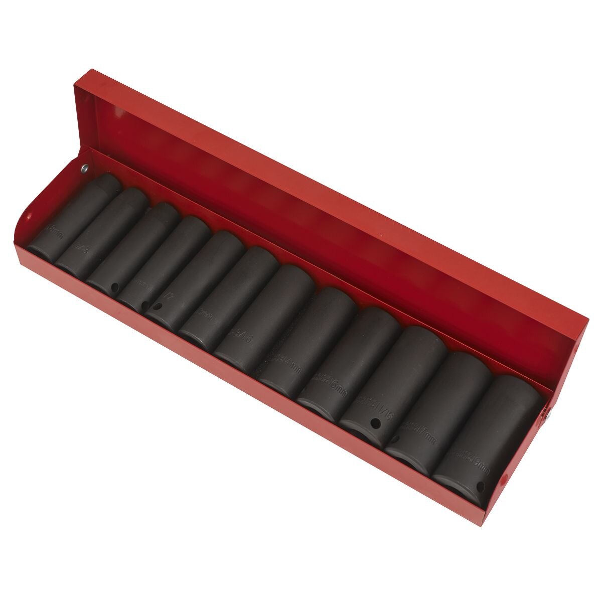 Sealey Premier Metric/Imperial Deep Impact Socket Set 3/8"Sq Drive 12pc - Image 2