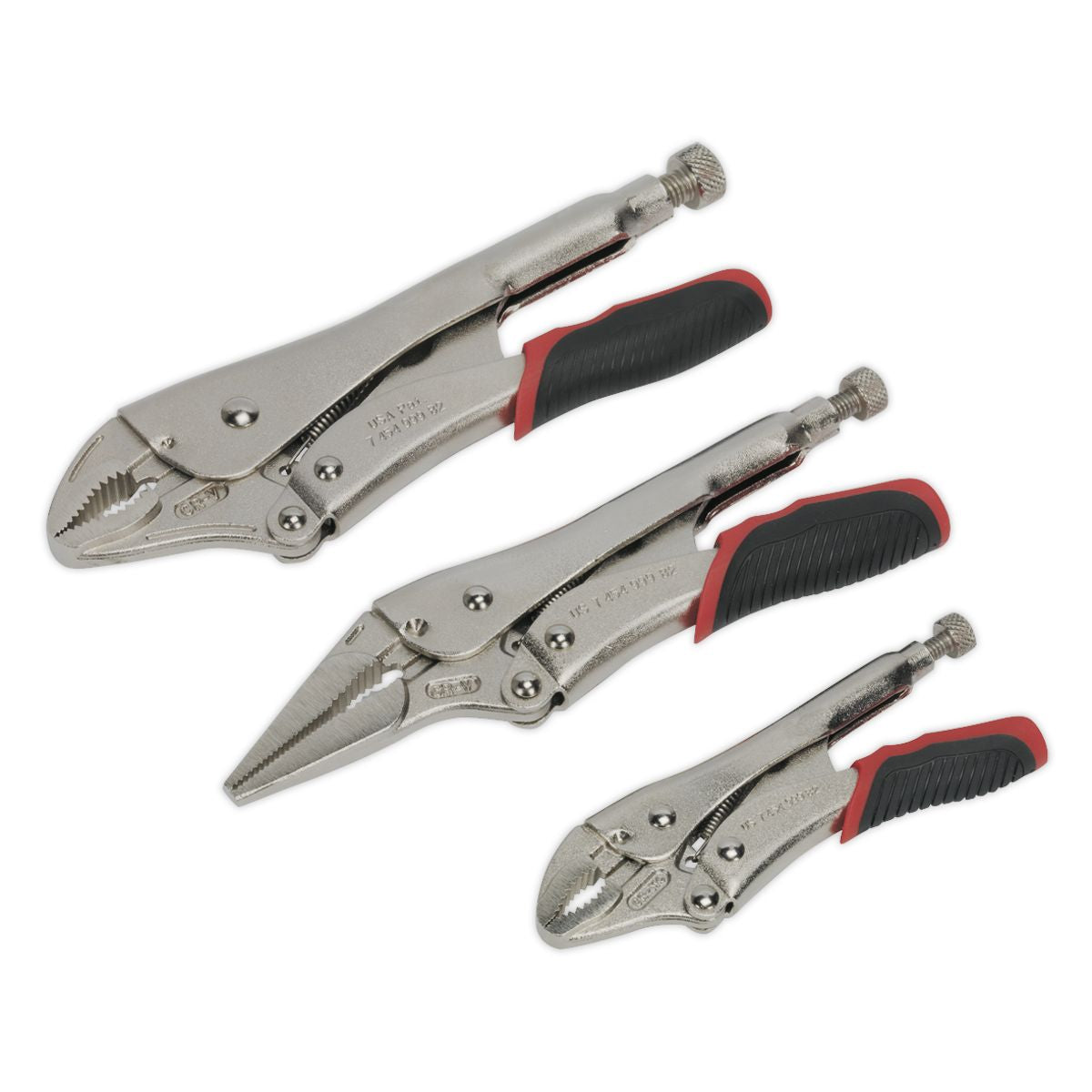 Sealey Premier Quick Release Locking Pliers Set 3pc - Image 1