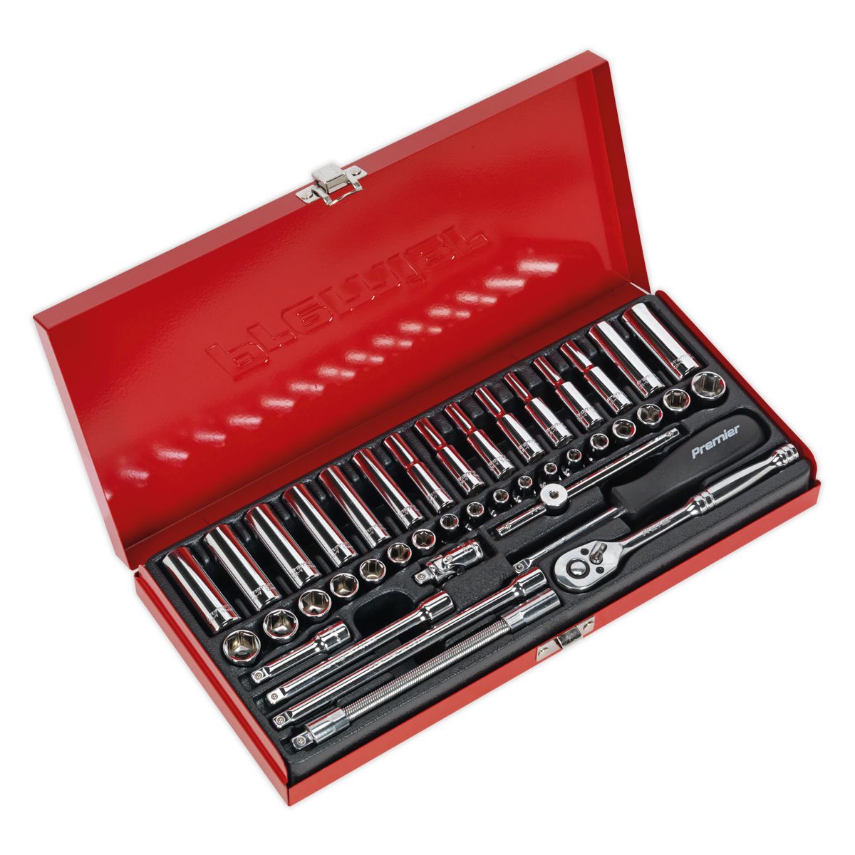 Sealey Premier Metric/Imperial Socket Set 1/4"Sq Drive 41pc - Image 1