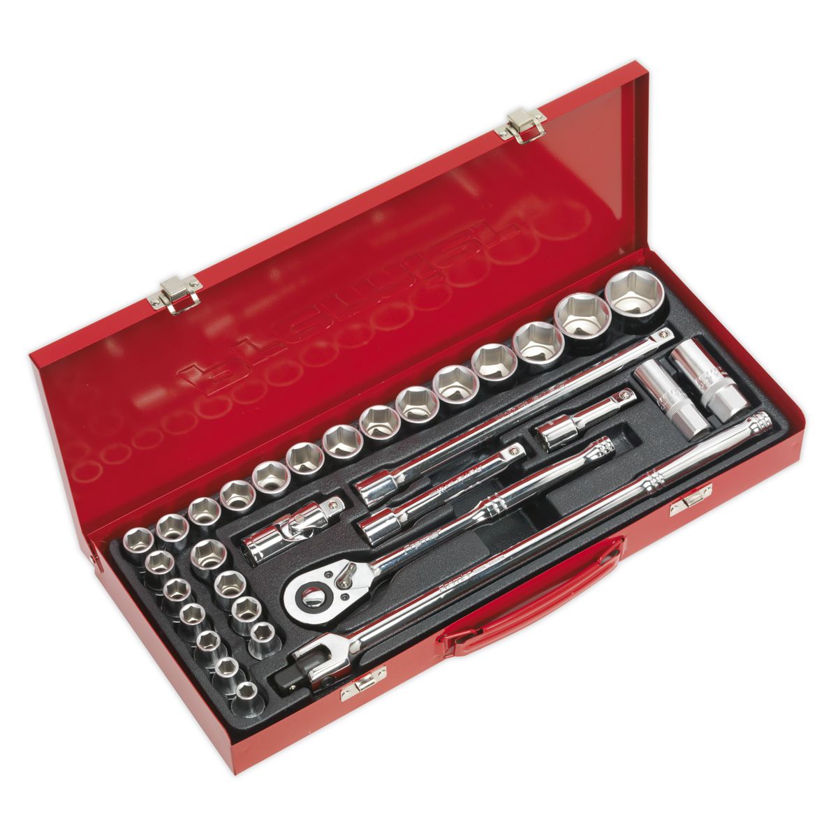 Sealey Premier Metric/Imperial Socket Set 1/2"Sq Drive 32pc - Image 1