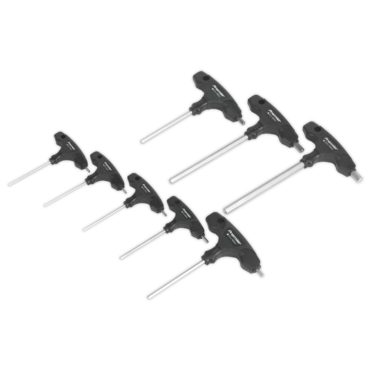 Sealey Premier T-Handle Hex Key Set 8pc - Image 1