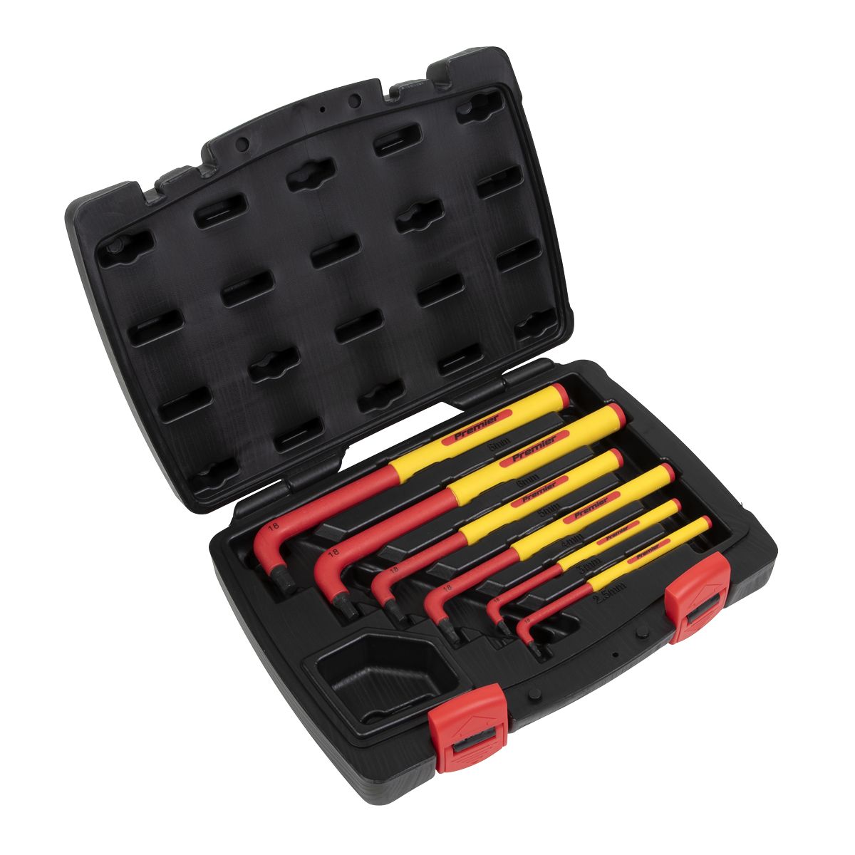 Sealey Premier Extra-Long Hex Key Set 6pc - VDE Approved - Image 1