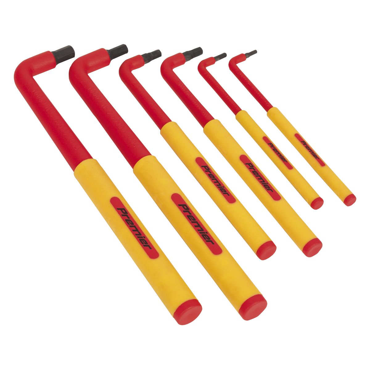 Sealey Premier Extra-Long Hex Key Set 6pc - VDE Approved - Image 2