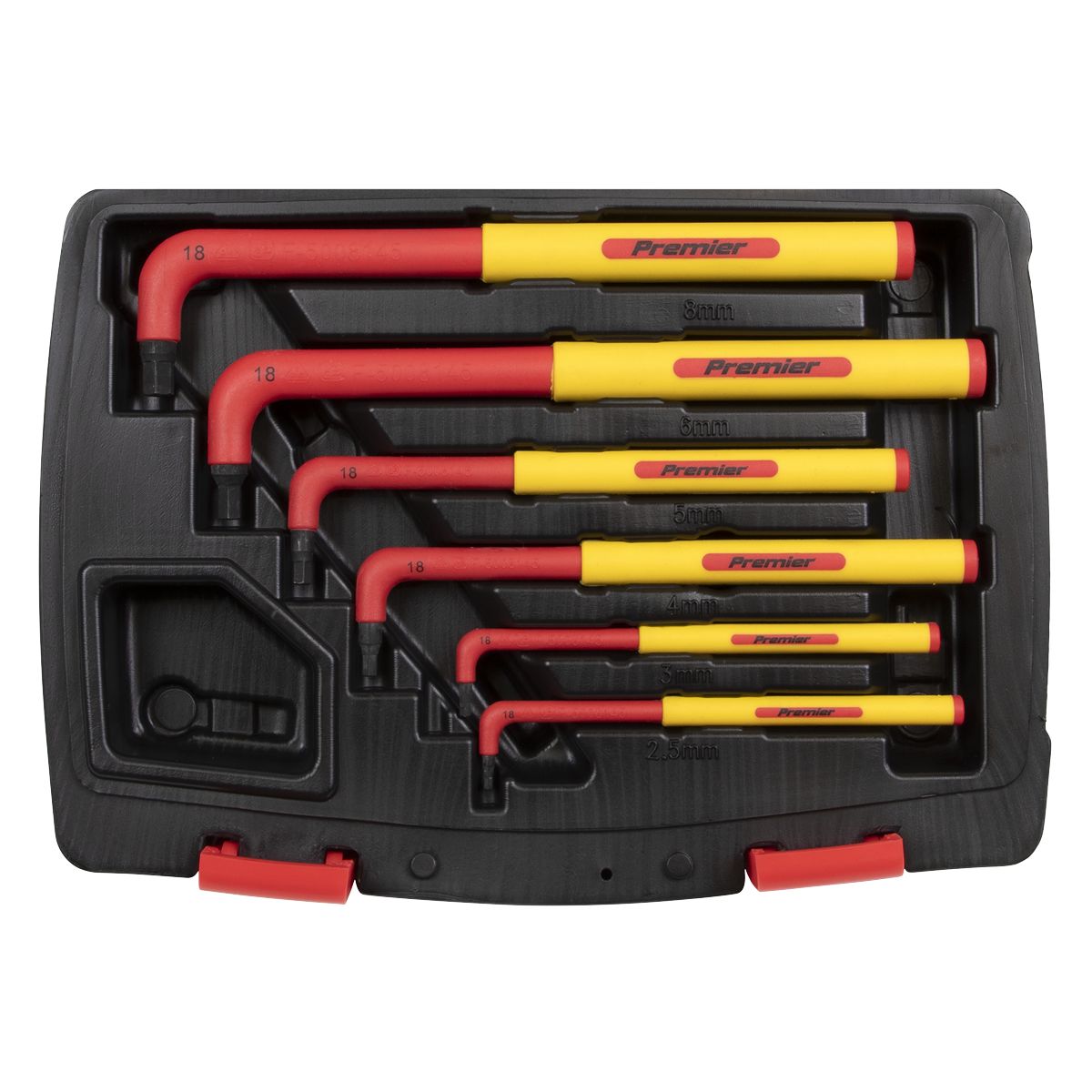 Sealey Premier Extra-Long Hex Key Set 6pc - VDE Approved - Image 4