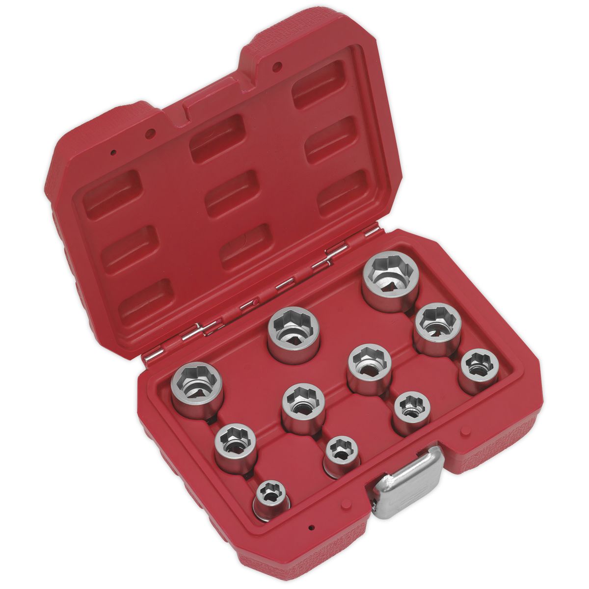 Sealey Premier Bolt Extractor Socket Set 3/8"Sq Drive 11pc - Image 1