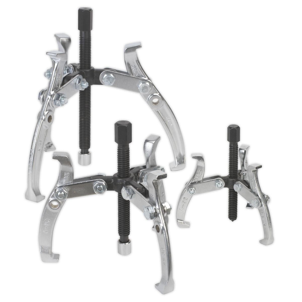 Sealey Triple Leg Gear Reversible Puller Set 3pc - Image 1