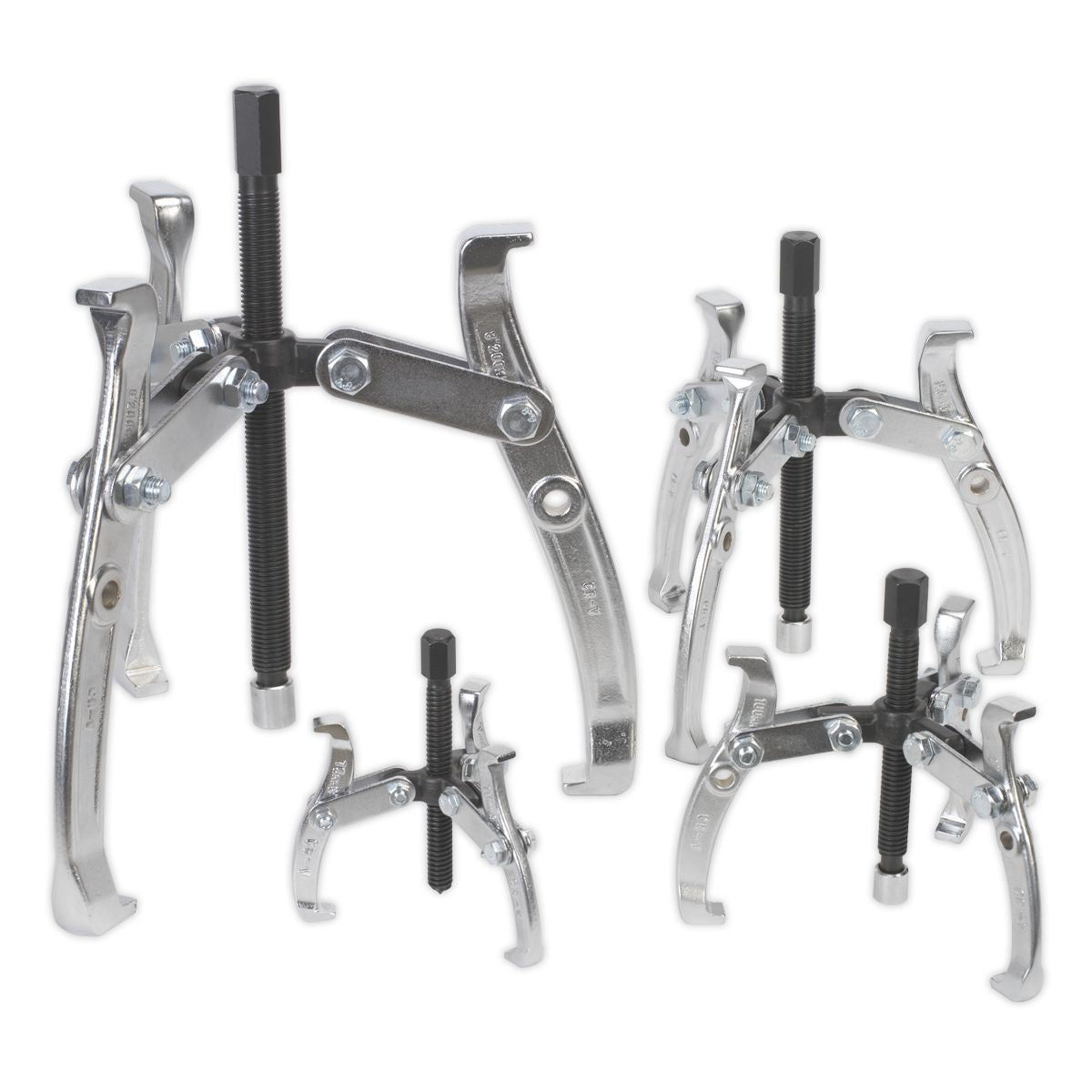 Sealey Triple Leg Gear Reversible Puller Set 4pc - Image 1