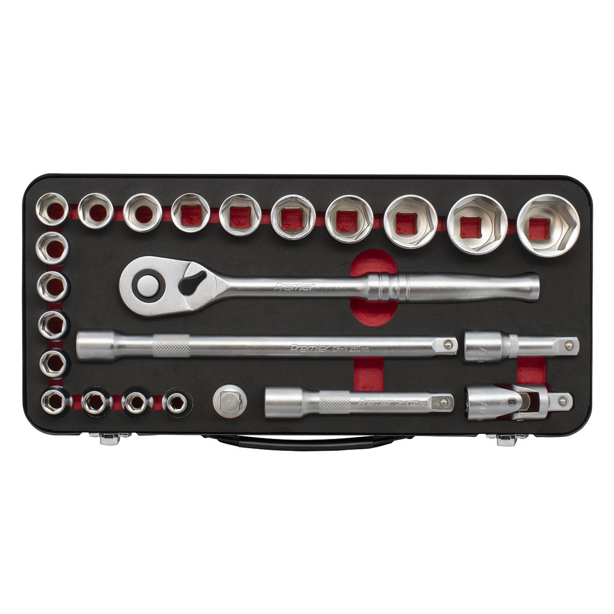 Sealey Premier Platinum Socket Set 1/2"Sq Drive 24pc - Image 4