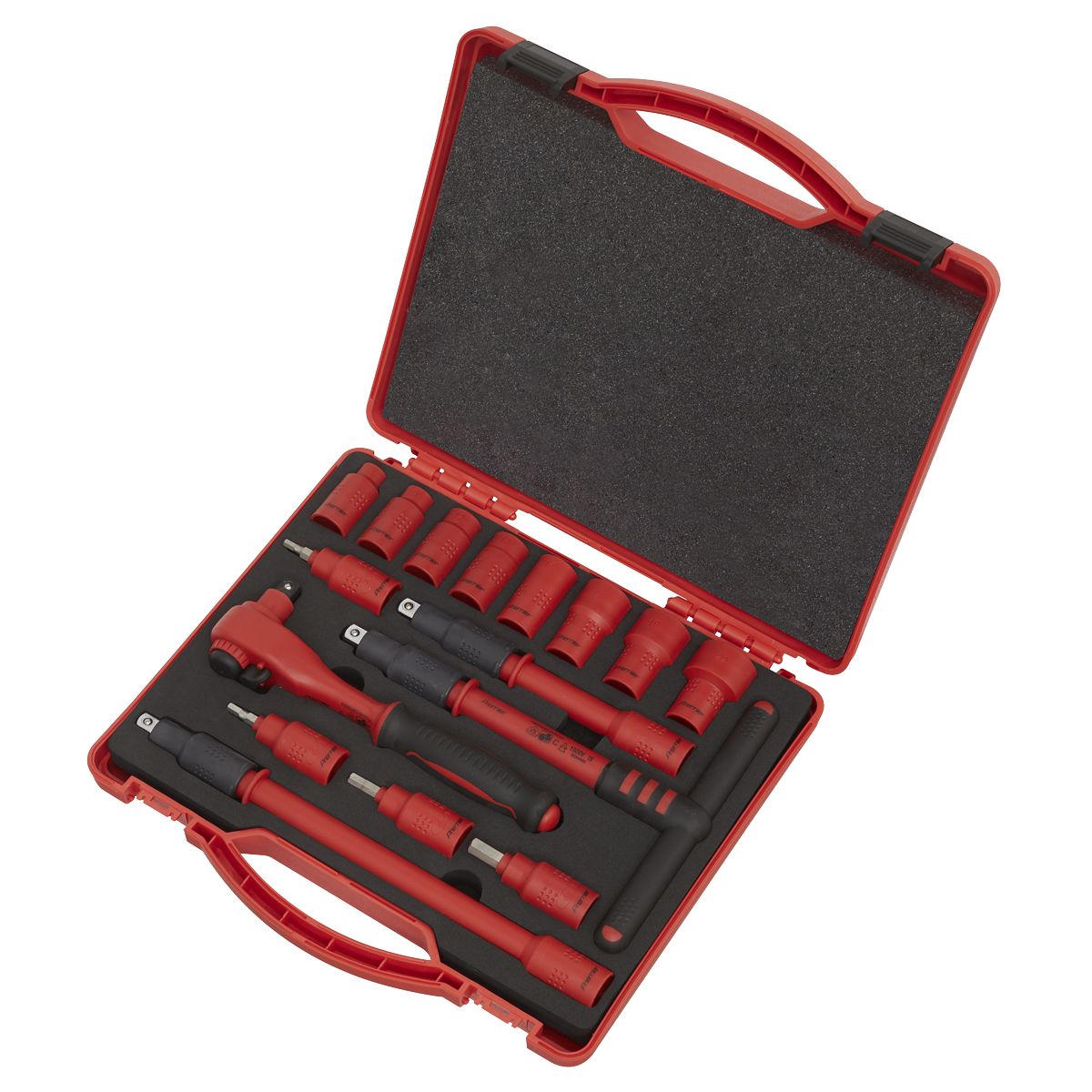 Sealey Premier Insulated Socket Set 3/8"Sq Drive 16pc - VDE Approved - Image 2