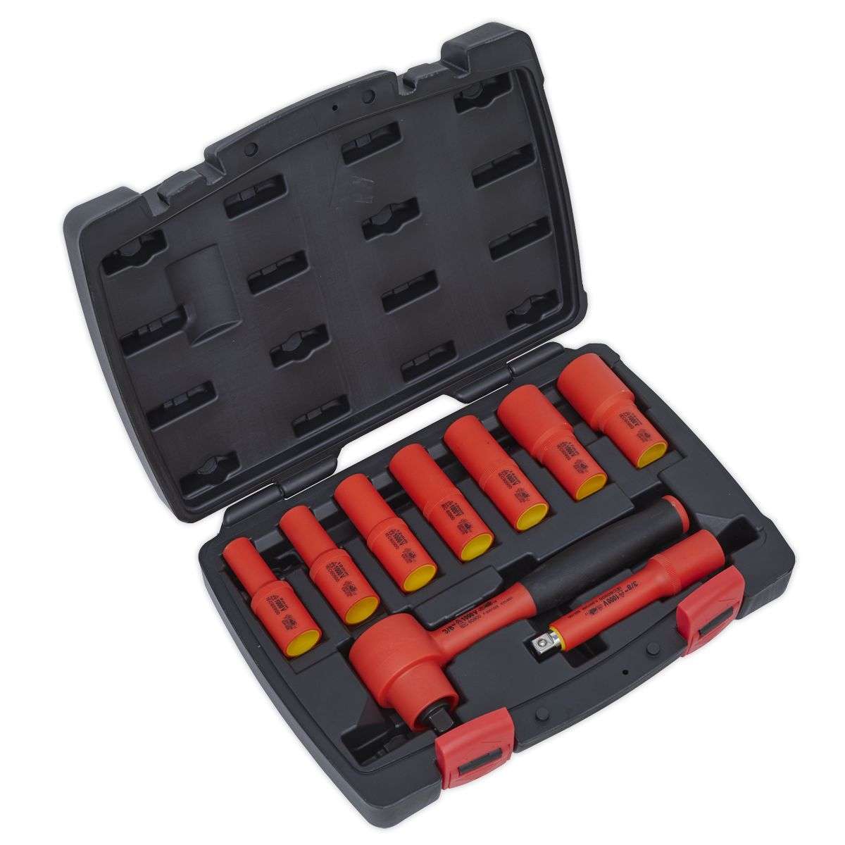 Sealey Premier Insulated Socket Set 3/8"Sq Drive 9pc - VDE Approved - Image 1