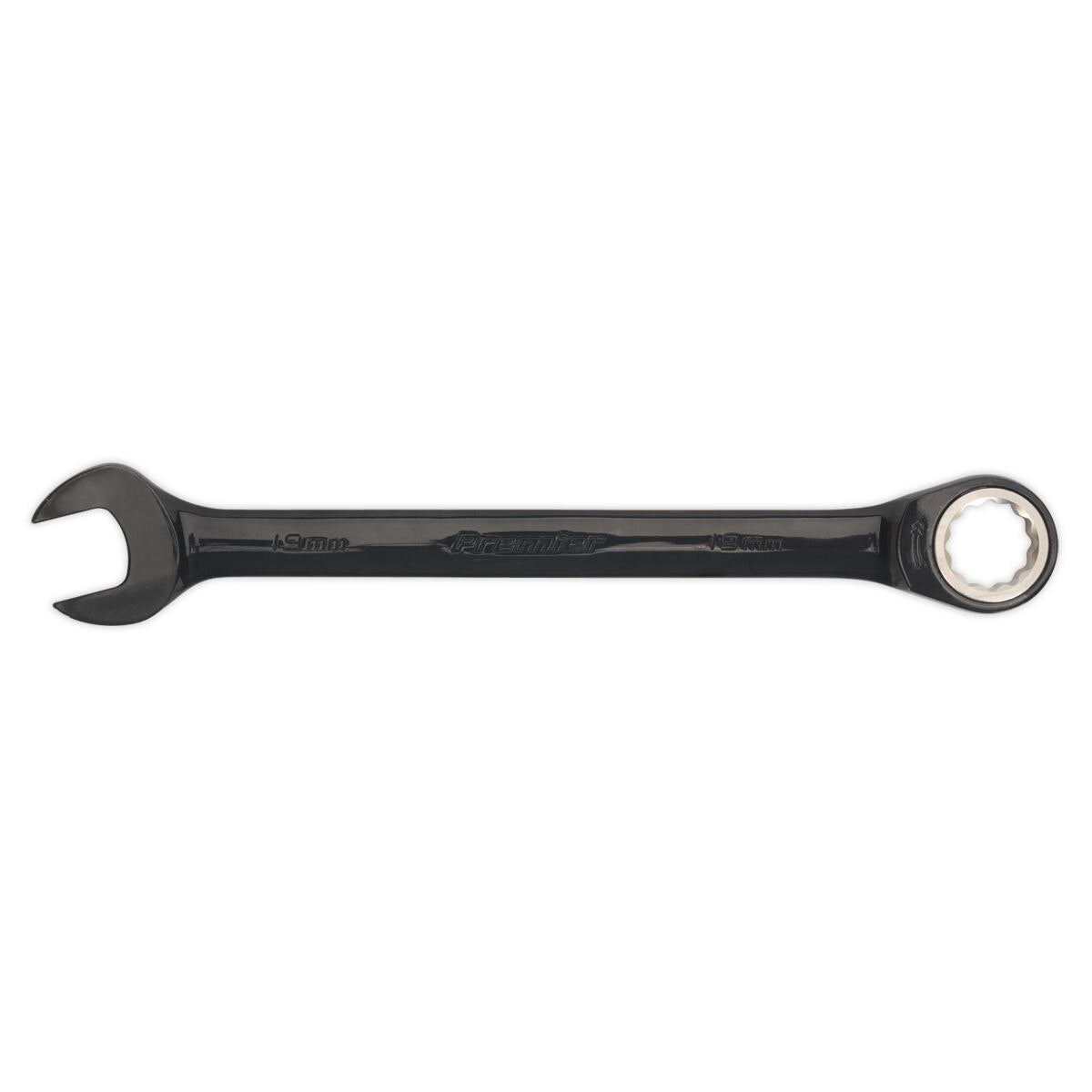Sealey Premier Black Combination Ratchet Spanner Set 7pc - Image 2
