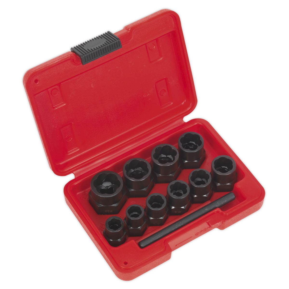 Sealey Spanner Type Bolt Extractor Set 3/8"Sq Drive 11pc - Image 1