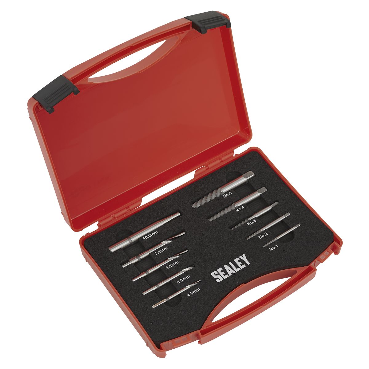 Sealey Step Drill Screw/Bolt Extractor Set 10pc - Image 1