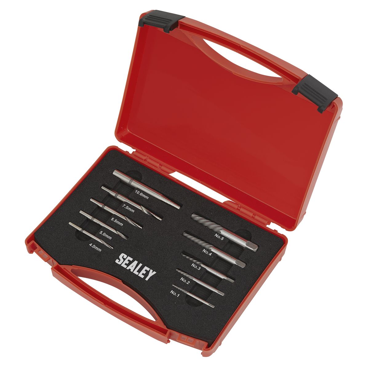 Sealey Step Drill Screw/Bolt Extractor Set 10pc - Image 5