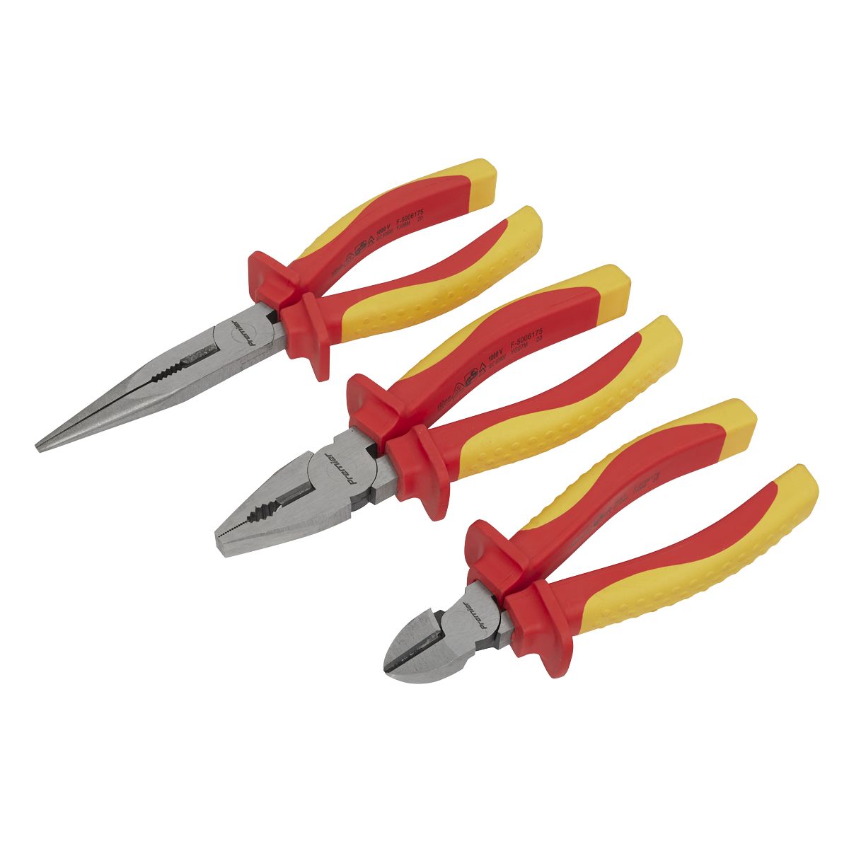 Sealey Premier Pliers Set 3pc - VDE Approved - Image 1