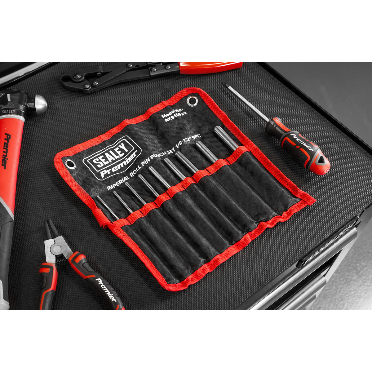 Premier Roll Pin Punch Set Imperial 1/8-1/2" 9pc AK9109