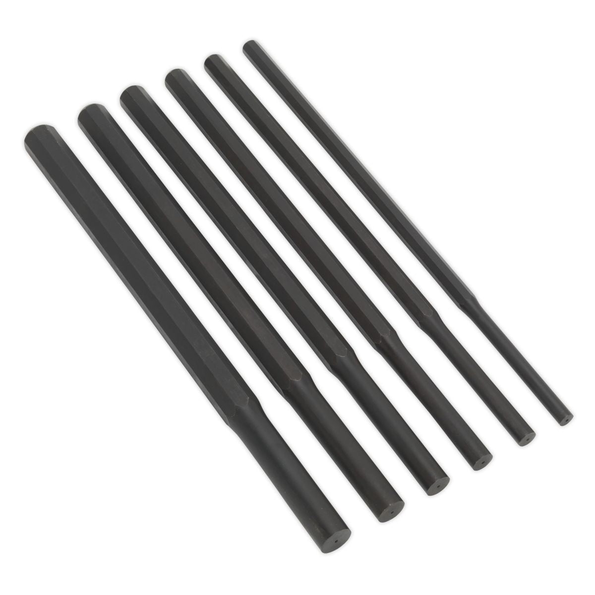 Sealey Premier Heavy-Duty Parallel Pin Punch Set 6pc - Image 1