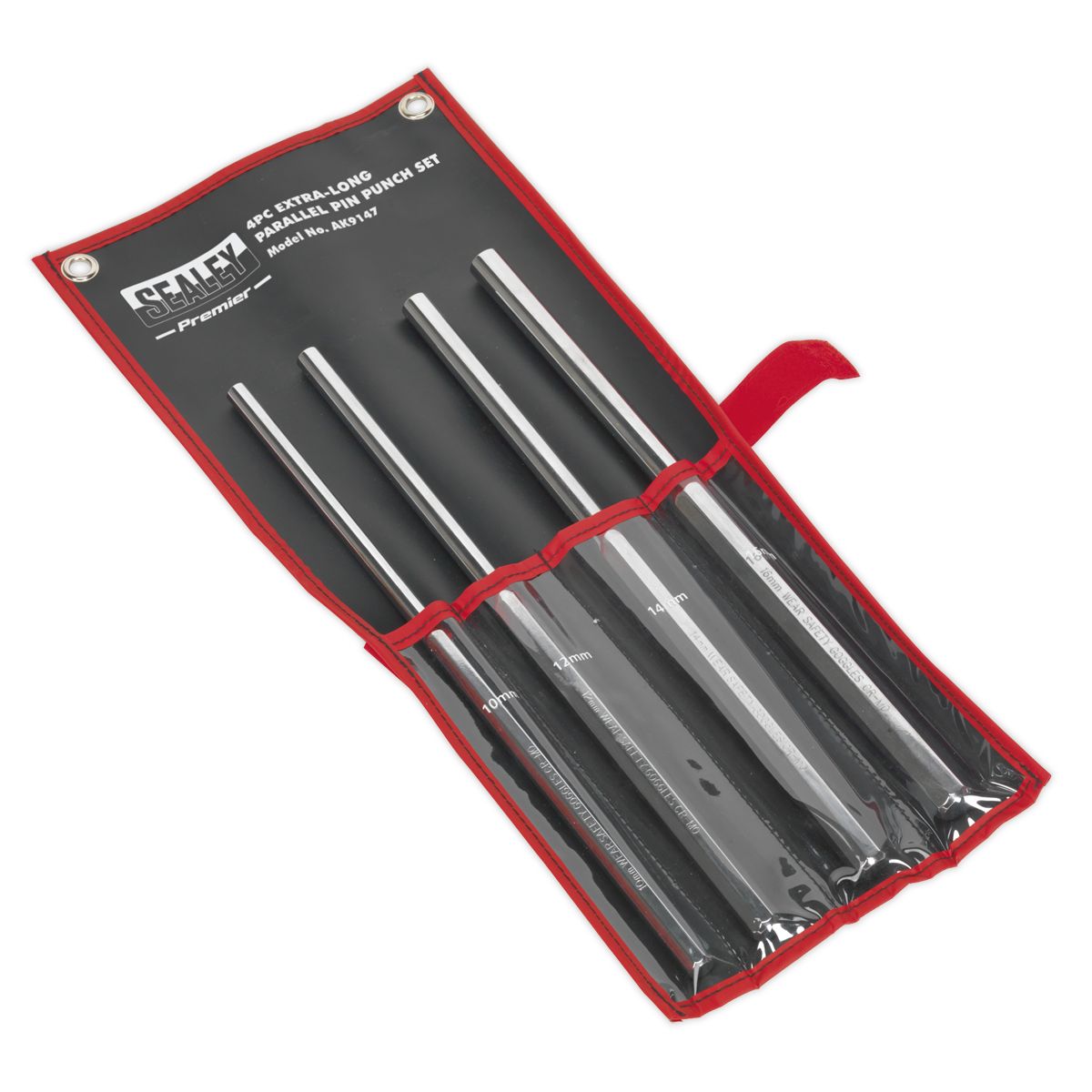 Sealey Premier Extra-Long Parallel Pin Punch Set 4pc - Image 2