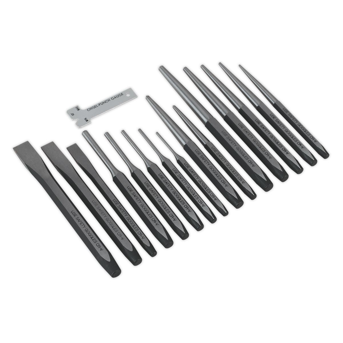Sealey Premier Punch & Chisel Set 16pc - Image 1