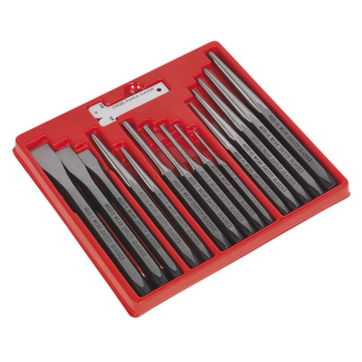 Sealey Premier Punch & Chisel Set 16pc - Image 2