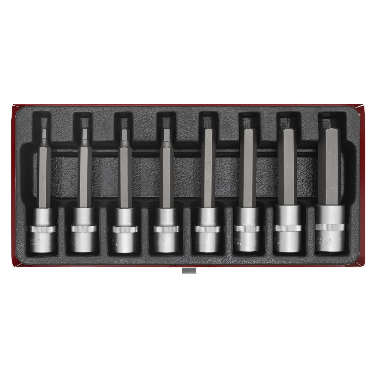 Sealey Premier Hex Socket Bit Set 1/2"Sq Drive 8pc - Image 2