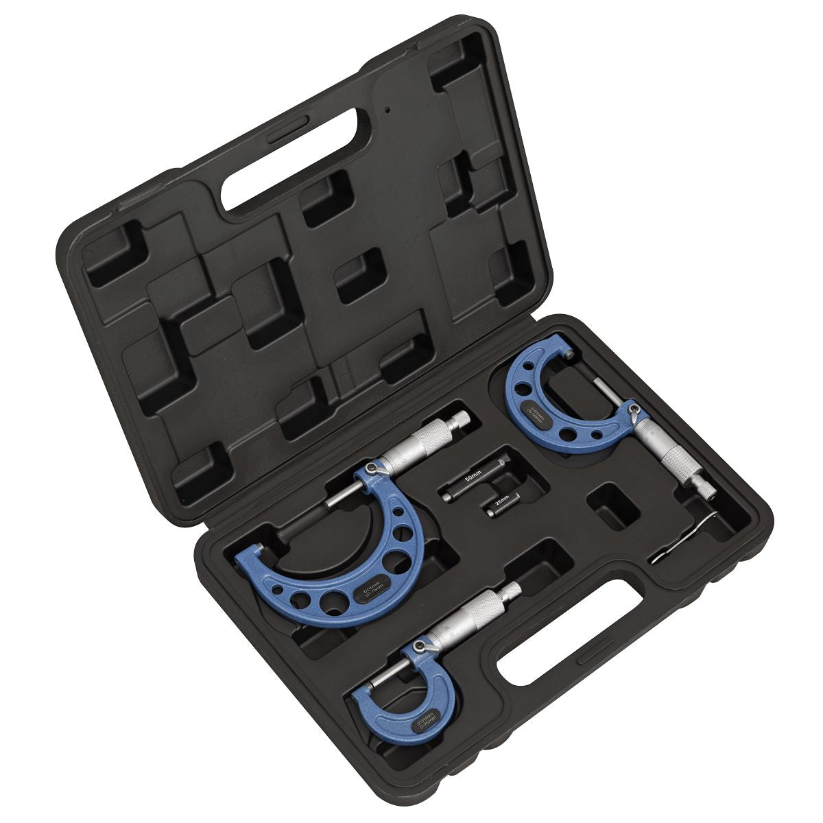 Sealey Metric Micrometer Set 3pc - Image 1