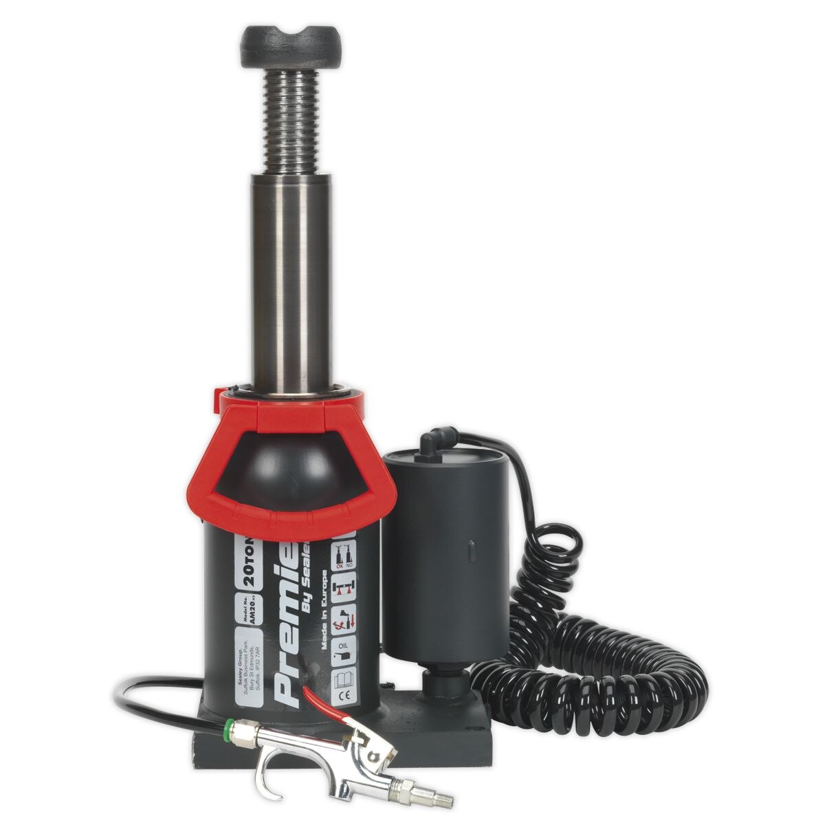 Sealey Premier Manual/Air Hydraulic Bottle Jack 20 Tonne - Image 8